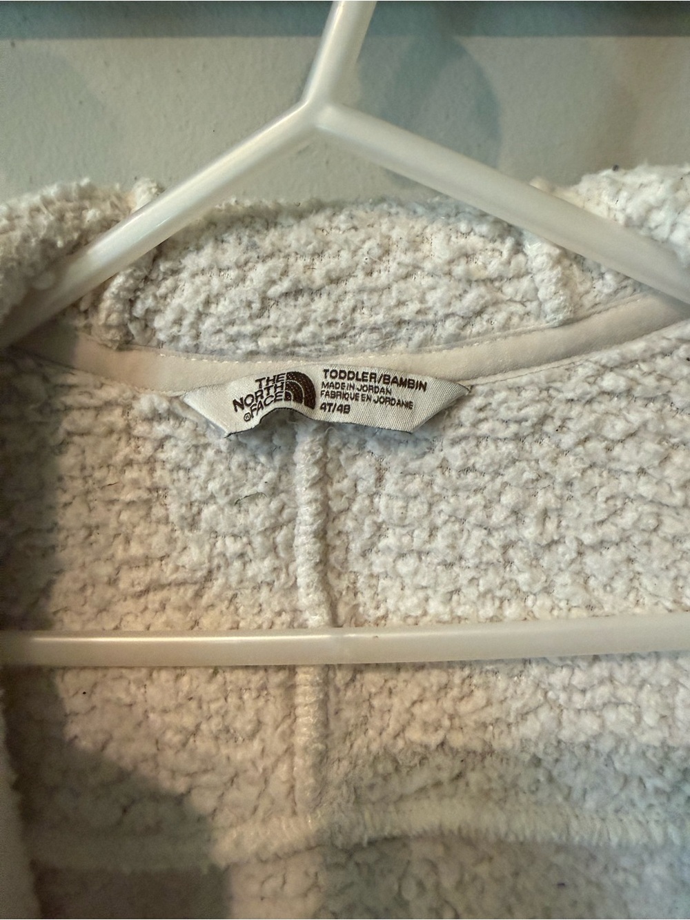 The North Face Cream Fleece Sherpa Hooded Jacket - Picture 3 of 4